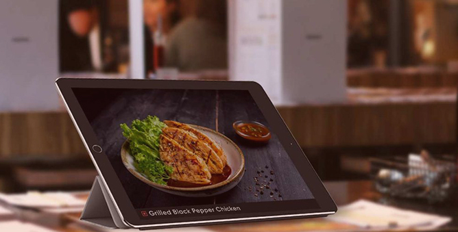 menu digital medidas para restaurantes