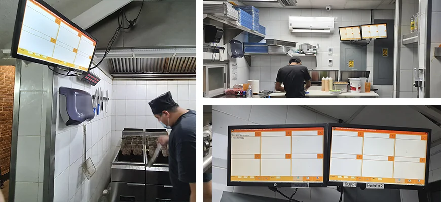 Caso de exito Soft Restaurant 2021 Mitica Restaurante de hamburguesas monitor de cocina